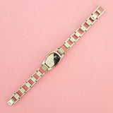 Vintage Elegant Black-dial Fossil Women's Watch | Silver-tone Fossil Watch