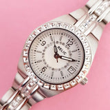 Vintage Luxurious White-dial Relic Women's Watch | Silver-tone Fossil Watch