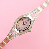 Vintage Small Pink-dial Relic Women's Watch | Silver-tone Fossil Watch