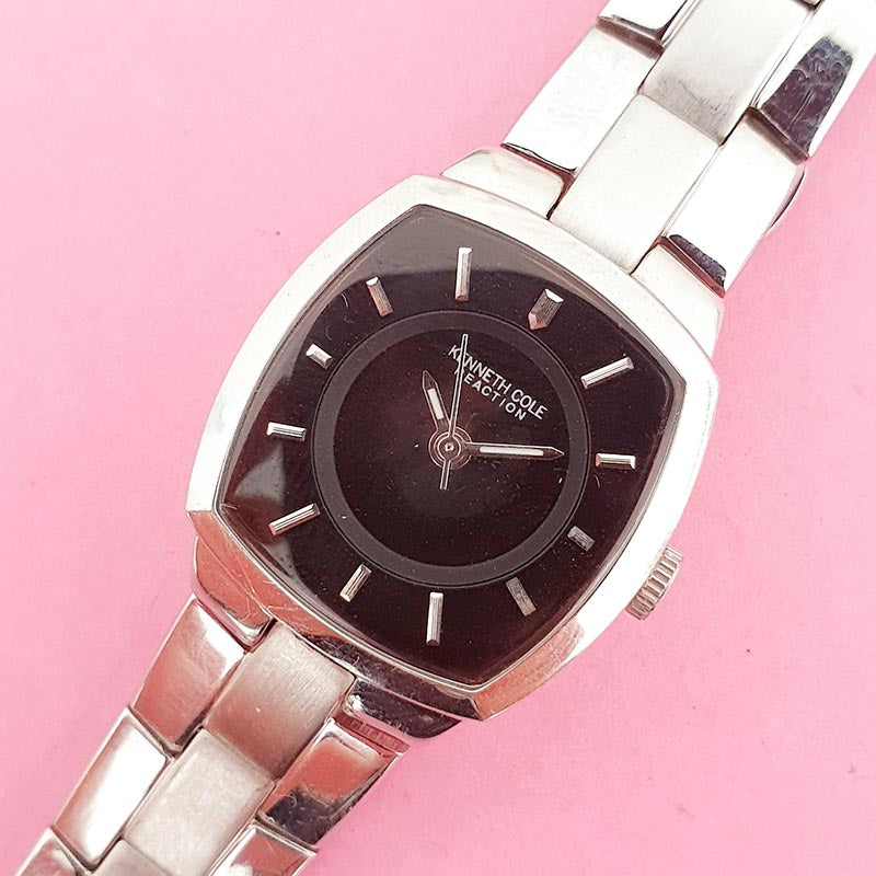 Kenneth Cole KC4145 women's watch. Calendar date discount on face. Silver on silver face