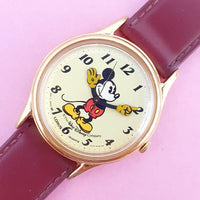 Vintage Gold-tone Mickey Mouse Lorus V515-6118 HR Classic Watch for Women | Disney Watch for Adults