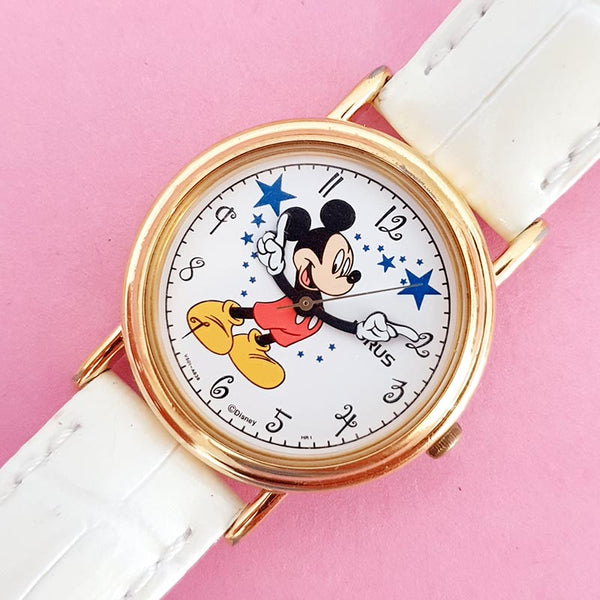 Vintage Gold-tone Mickey Mouse Lorus V501 A638 Watch for Women | 90s Character Watch
