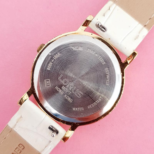 Vintage Gold-tone Mickey Mouse Lorus V501 A638 Watch for Women