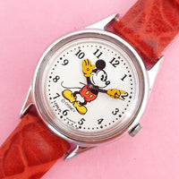 Vintage Silver-tone Mickey Mouse Lorus V515 6128 UM Watch for Women | RARE 90s Quartz