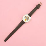 1980s Vintage Silver-tone Digital Mickey Mouse Bradley Watch for Women