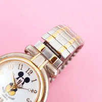 Vintage Two-tone Mickey Mouse Disney Date Watch for Women | 90s Disney Watch