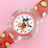 Vintage Red Mickey Mouse Disney Sports Watch for Women | Retro Disney Watch