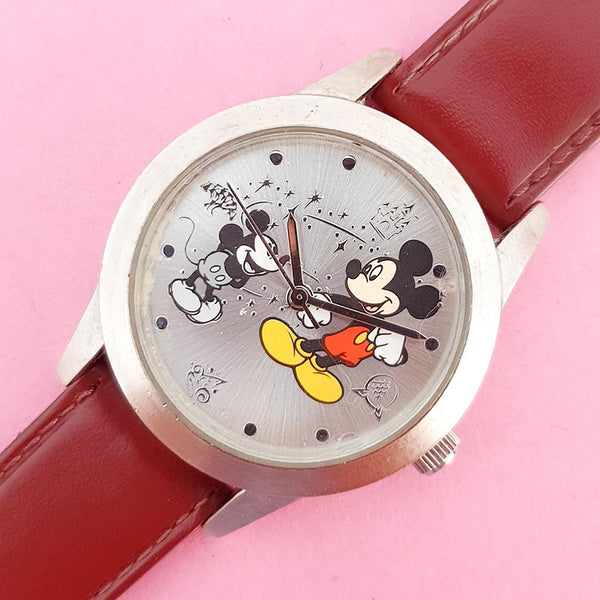 Vintage Silver-tone Mickey Mouse Disney Watch for Women | 90s Ladies Watch