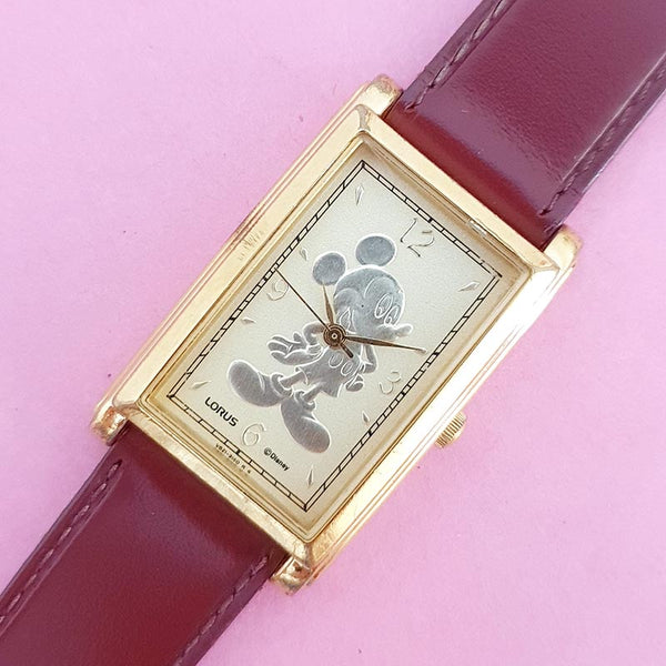 Vintage Gold-tone Mickey Mouse Lorus V821 3140 R4 Watch for Women | RARE 90s Quartz