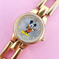 Vintage Gold-tone Mickey Mouse Disney Time Works Watch for Women | Rare Disney Watch