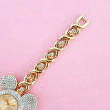 Vintage Gold-tone Mickey Mouse Disney Time Works Watch for Women | 90s Ladies Watch