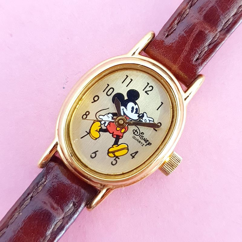 ★ Vintage Disney Time Works Women’s Mickey Mouse Watch - Color Gold ★ Mickey Mouse Disney Quartz Watch | Disney Time Works  main image 4