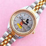 Vintage Two-tone Mickey Mouse Lorus V827 1164 R2 Watch for Women | Disneyland Watch