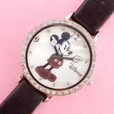 Vintage Silver-tone Mickey Mouse Accutime MK1223 Watch for Women | Rare Disney Watch