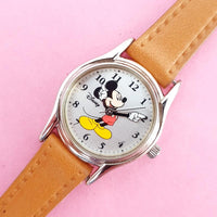 Vintage Silver-tone Mickey Mouse Seiko Watch for Women | Rare Disney Watch
