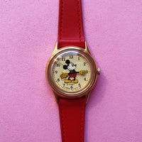 Vintage Gold-tone Retro Mickey Mouse Watch for Her | Disney Memorabilia