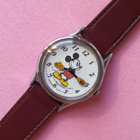 Vintage Silver-tone Office Mickey Mouse Watch for Her | Disney Memorabilia