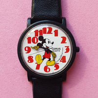 Vintage Black Daily Mickey Mouse Watch for Her | Disney Memorabilia