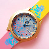 Vintage Pink & Yellow LIFE by ADEC Watch | Citizen Automatic Colorful Watch