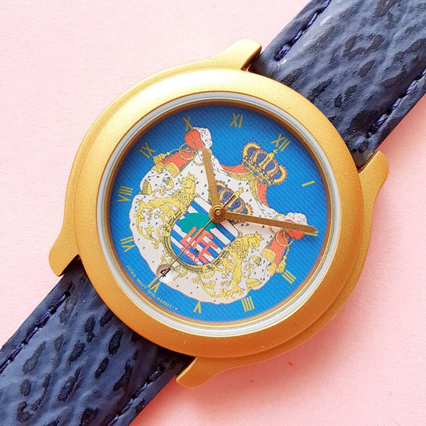 Vintage Sweden Coat of Arms LIFE by ADEC Watch | Gold-tone Citizen