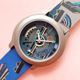 Vintage Geometric ADEC by CITIZEN Watch | Colorful Watch Dial