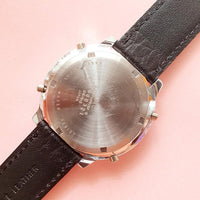 Vintage Silver-tone Black ADEC by CITIZEN Watch | Chronograph Watch