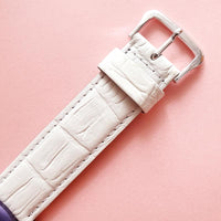 Vintage White & Purple ADEC by CITIZEN Watch | Japan Quartz Watch