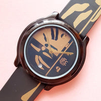 Vintage Black Abstract ADEC by CITIZEN Watch | Japan Quartz Watch