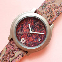 Vintage Abstract Red ADEC by CITIZEN Watch | Ladies Dress Watch