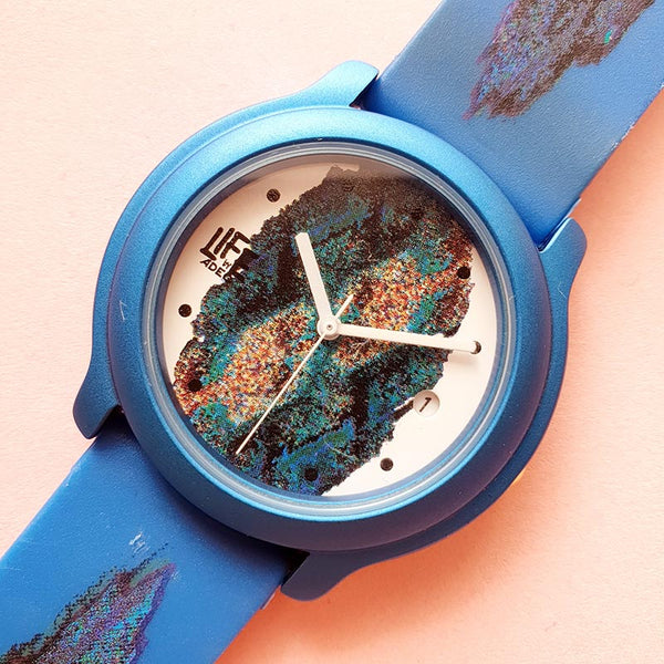 Vintage Blue ADEC by CITIZEN Watch | Abstract Quartz Watch