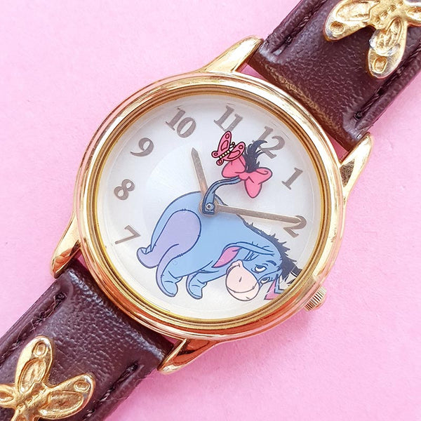 Vintage Disney Eeyore Sad Donkey Watch for Her | Gold-tone Watch