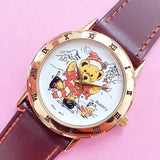 Vintage Teddy Bear Watch for Her | Gold-tone Christmas Watch