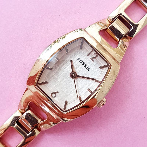 Pre-owned Rose Gold-tone Fossil Watch for Her | Vintage Designer Watch