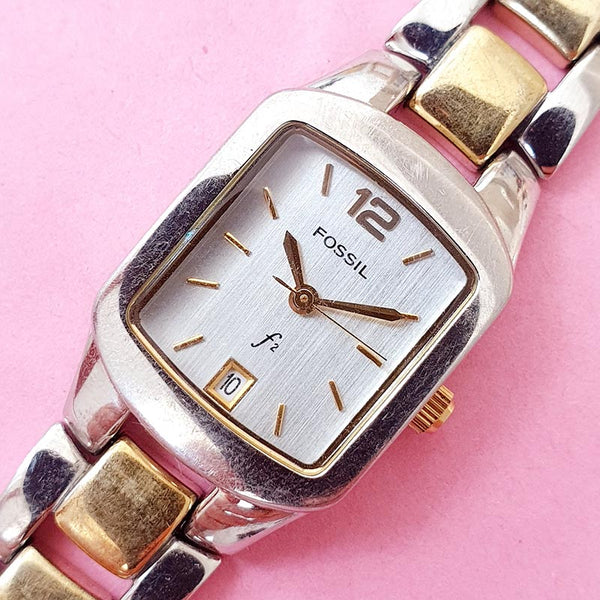 Pre-owned Two-tone Elegant Fossil Watch for Her | Vintage Designer Watch