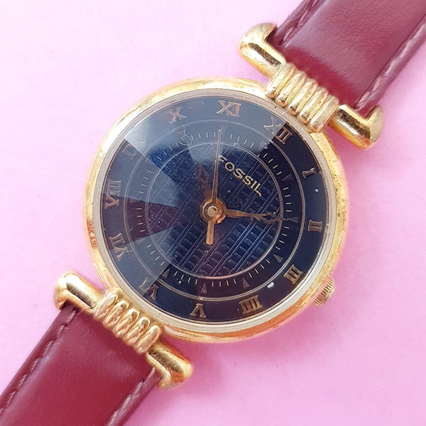Pre-owned Gold-tone Occasion Fossil Watch for Her | Vintage Designer Watch