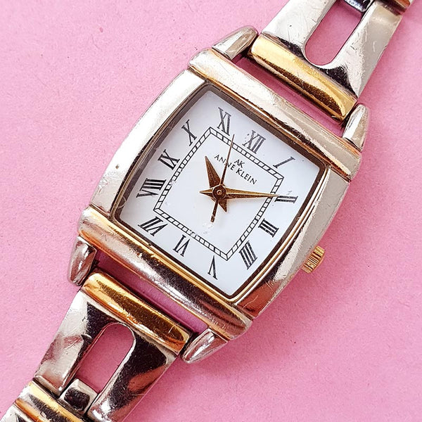 Vintage Rectangular Anne Klein Watch | Two-tone Office Watch