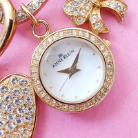 Vintage Gemstones Anne Klein Watch | Luxurious Gold-tone Watch