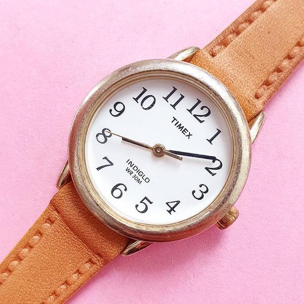 timex ladies dress watches Tiny Gold-tone Timex Dress Watch