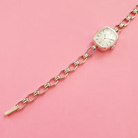 Vintage Small Silver-tone Adora Watch for Women | Elegant Dress Watch