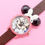 Vintage Minnie Mouse Head-Shaped Women's Watch | 90s Disney Watch