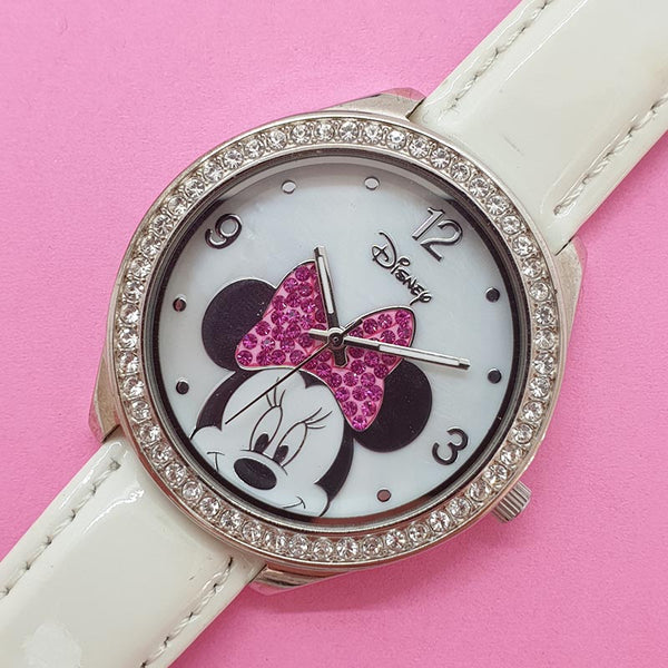 Vintage White Minnie Mouse Women's Watch | Minnie Mouse Ladies Watch