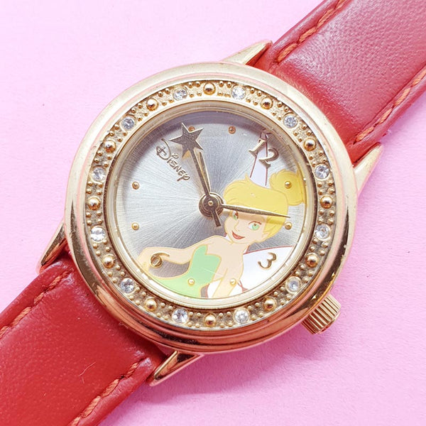 Vintage Disney Tinker Bell Ladies Watch | Elegant Gold-tone Seiko