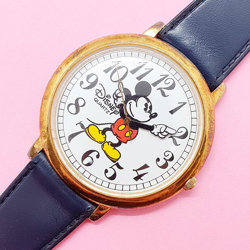 Wrist Watches Lorus Mickey Mouse Watch Gold Face Vintage Lorus