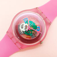 Vintage Swatch PINK LACQUERED SUOP100 Watch for Her | Swatch New Gent