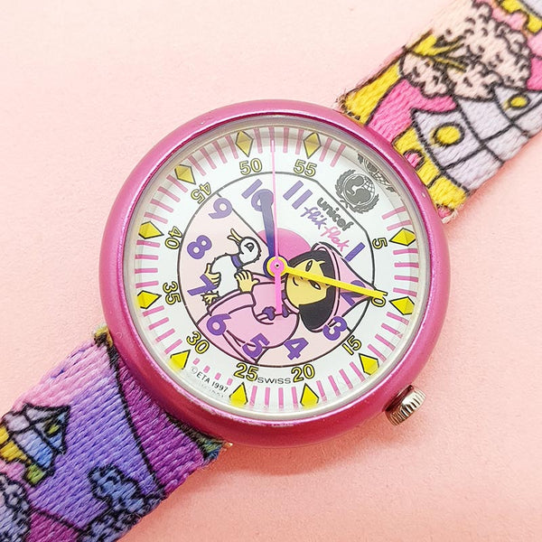 Vintage Pink Chinese Swatch Watch for Her | Flik Flak by Swatch